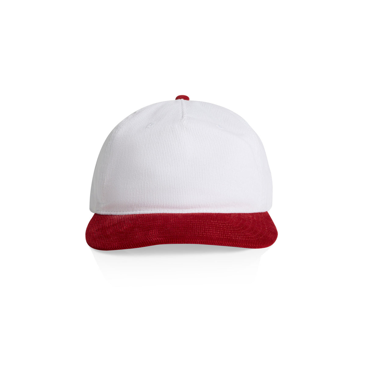 AS Colour Class Cord Two-Tone Cap, WHITE/CARDINAL, front