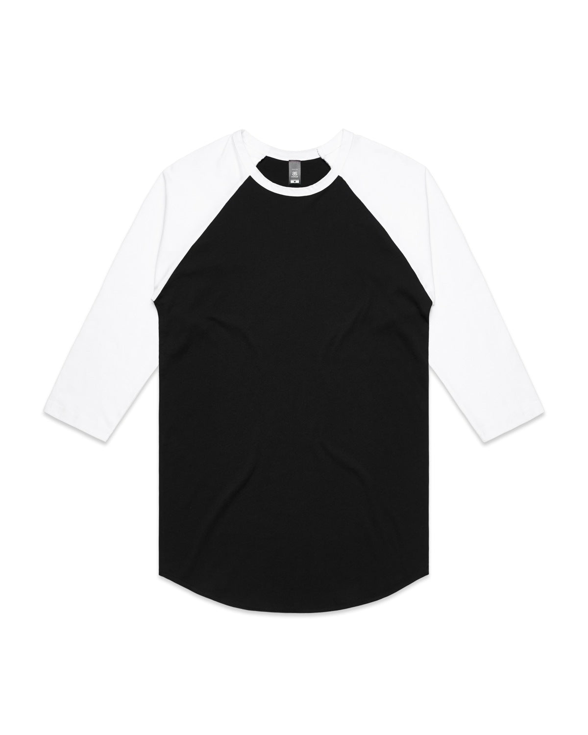 AS Colour Raglan Tee, BLACK/WHITE, front