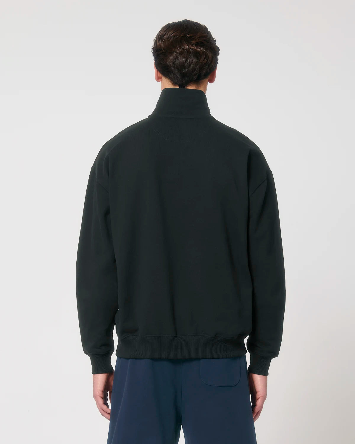 Active Quarter-Zip - Black - Men - back