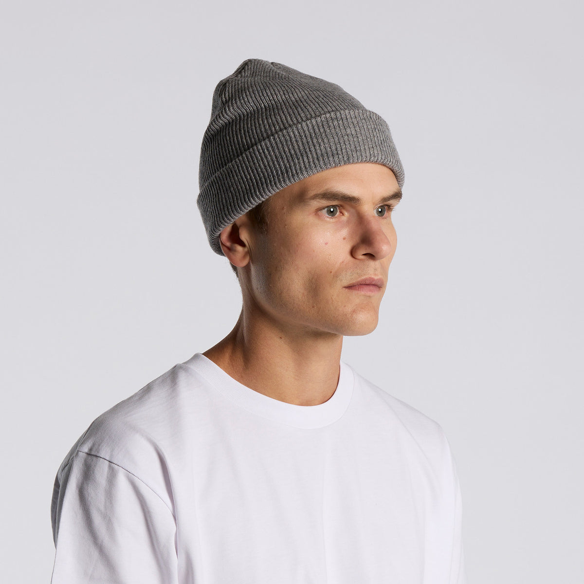 AS Colour Knit Beanie, ATHLETIC HEATHER, front