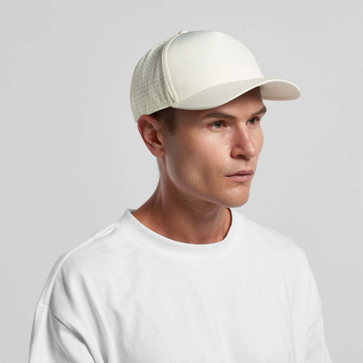 AS Colour Frame Perforated Cap, ECRU, front