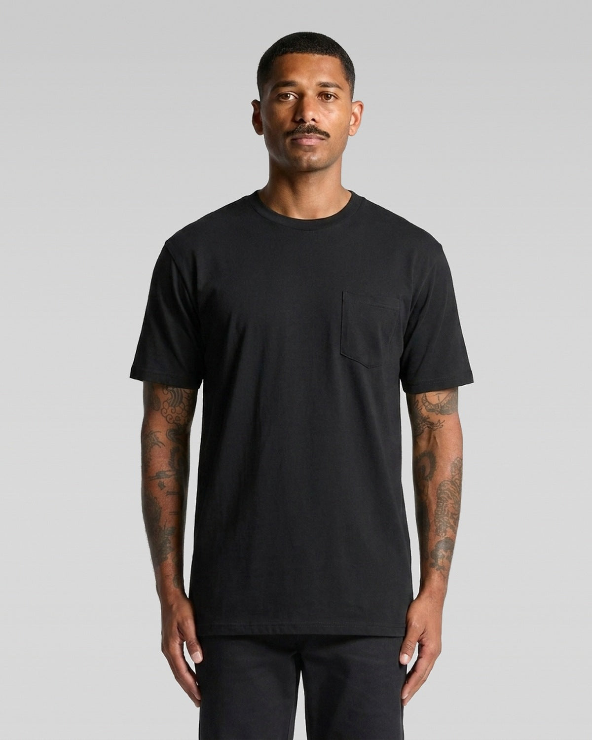 AS Colour Classic Pocket Tee, BLACK, front