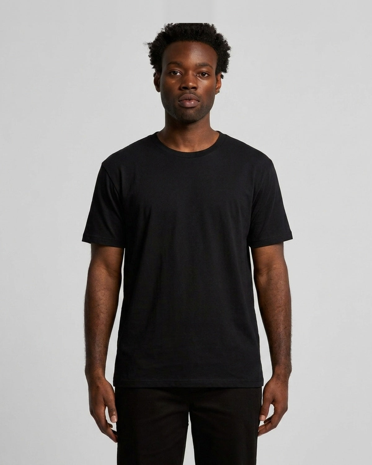 AS Colour Staple Minus Tee [-5cm] 5074, BLACK, front