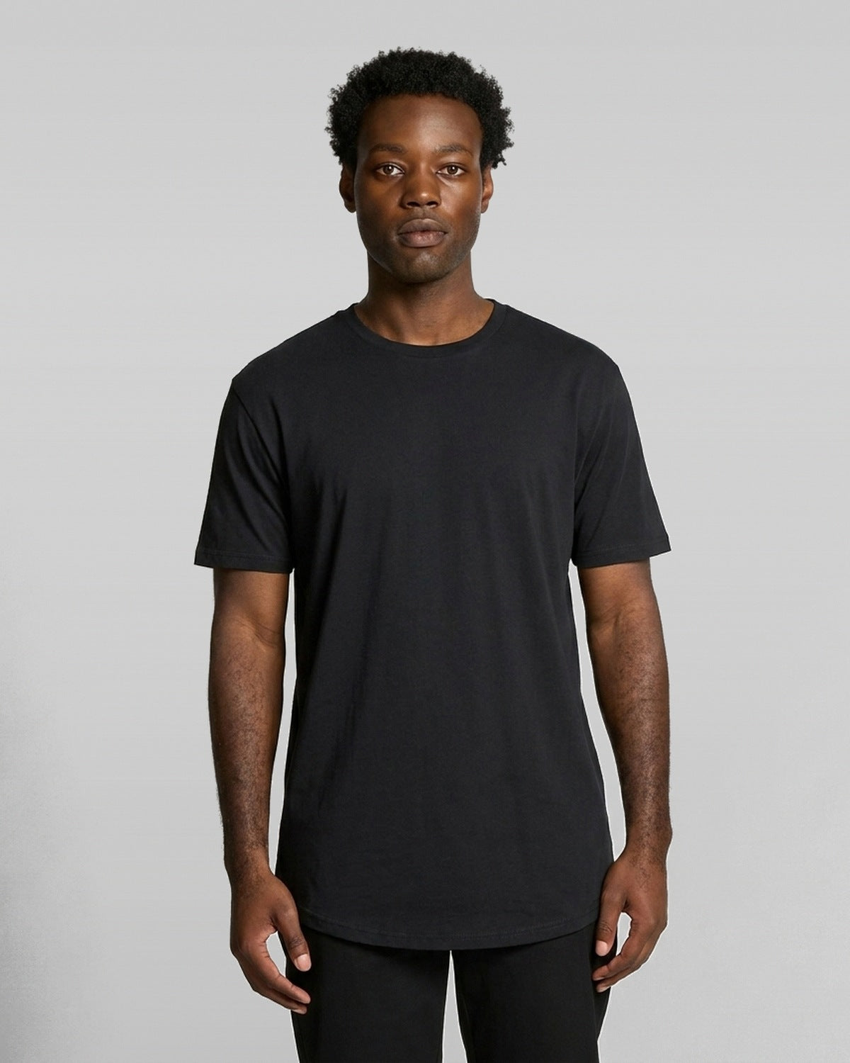 AS Colour Staple Curve Tee, BLACK, front