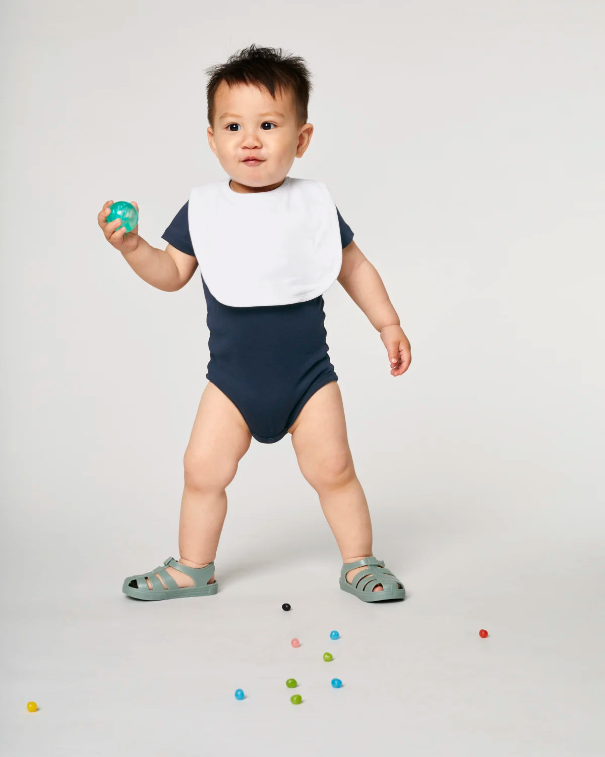 Baby Bib - White - Men - front