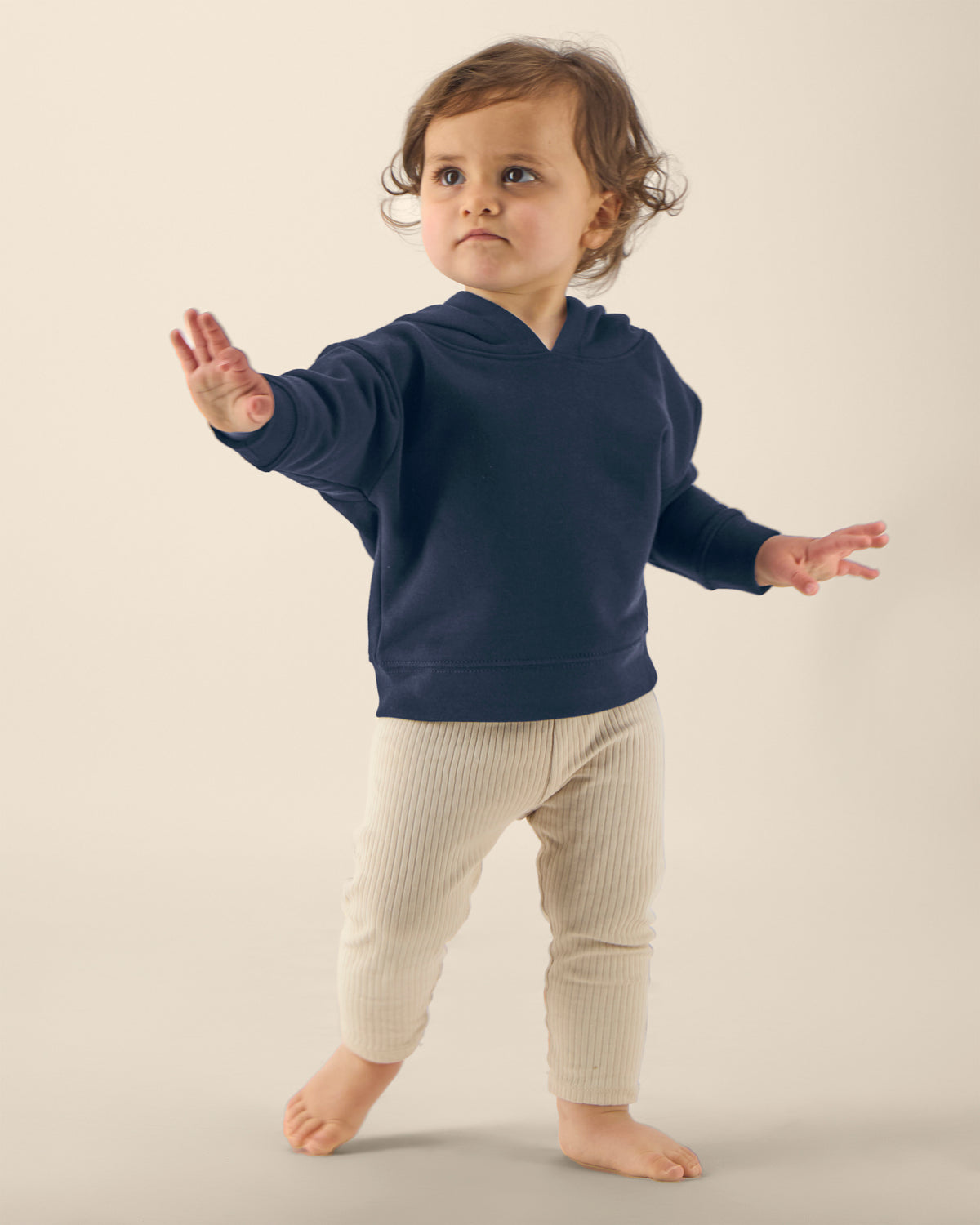 Baby Hoodie, Navy, front