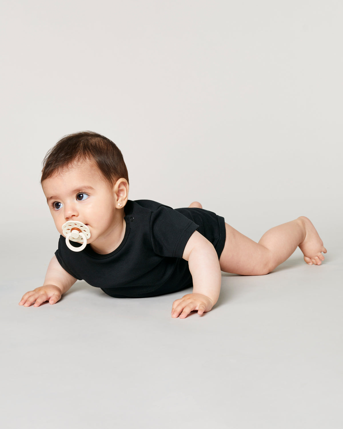 Baby Bodysuit, Black, front