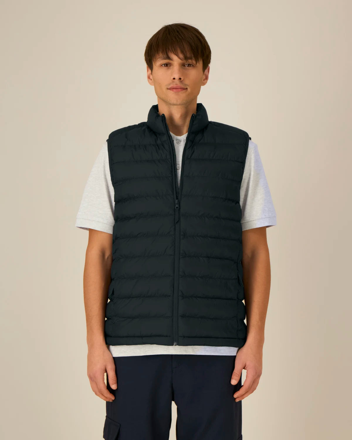 Body Warmer, Black, front