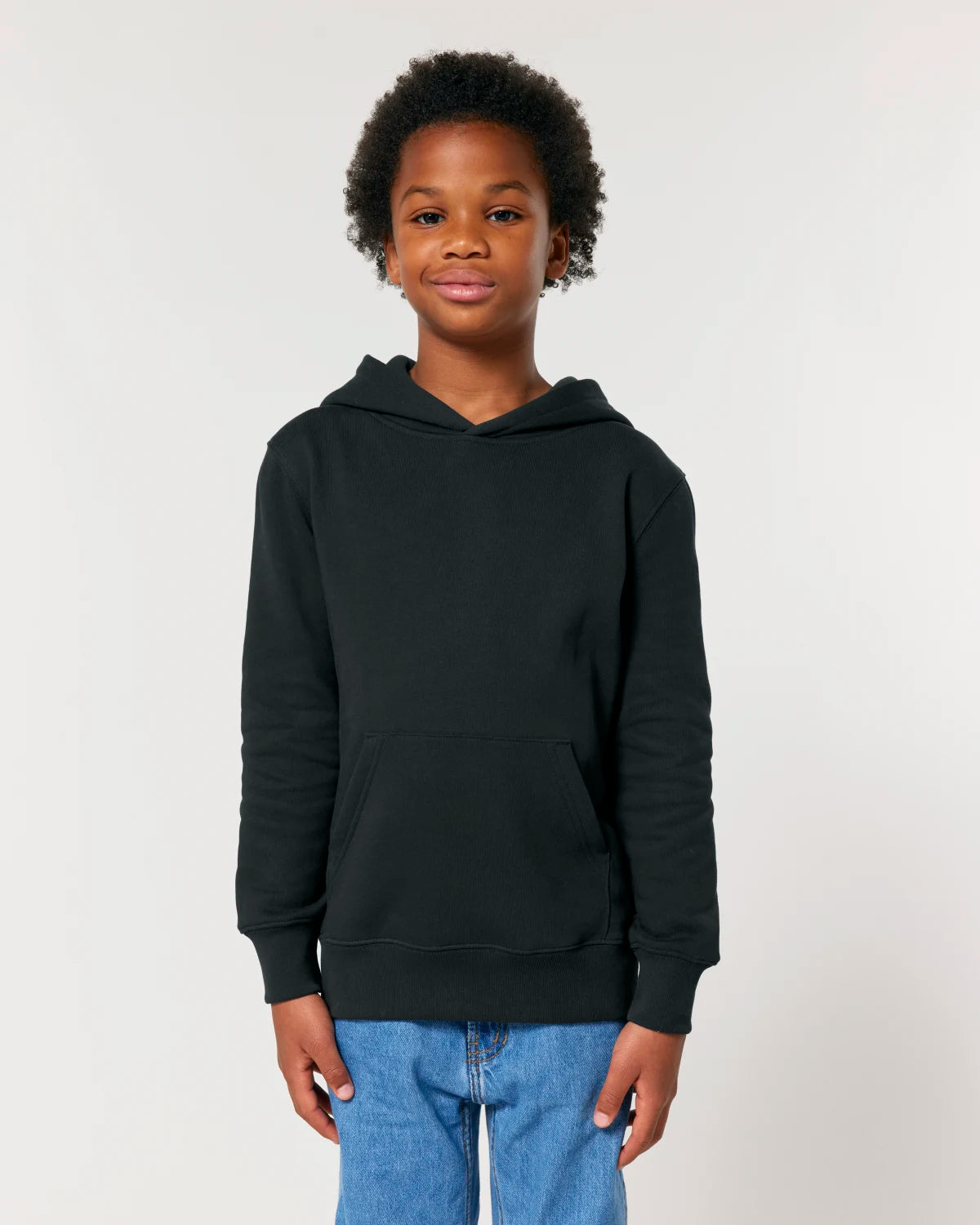Kids Hoodie, Black, front
