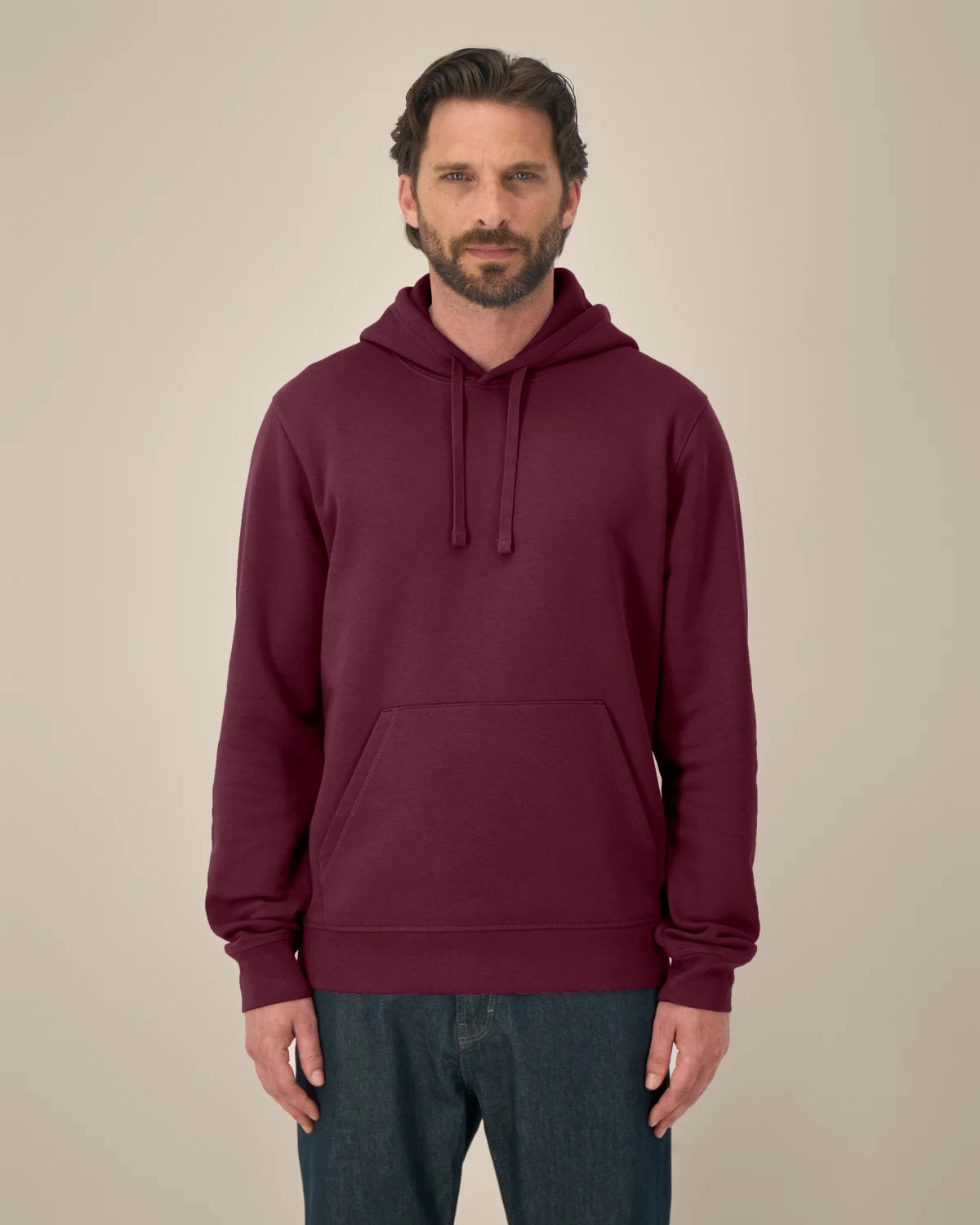 Classic Hoodie, Deep Plum, front