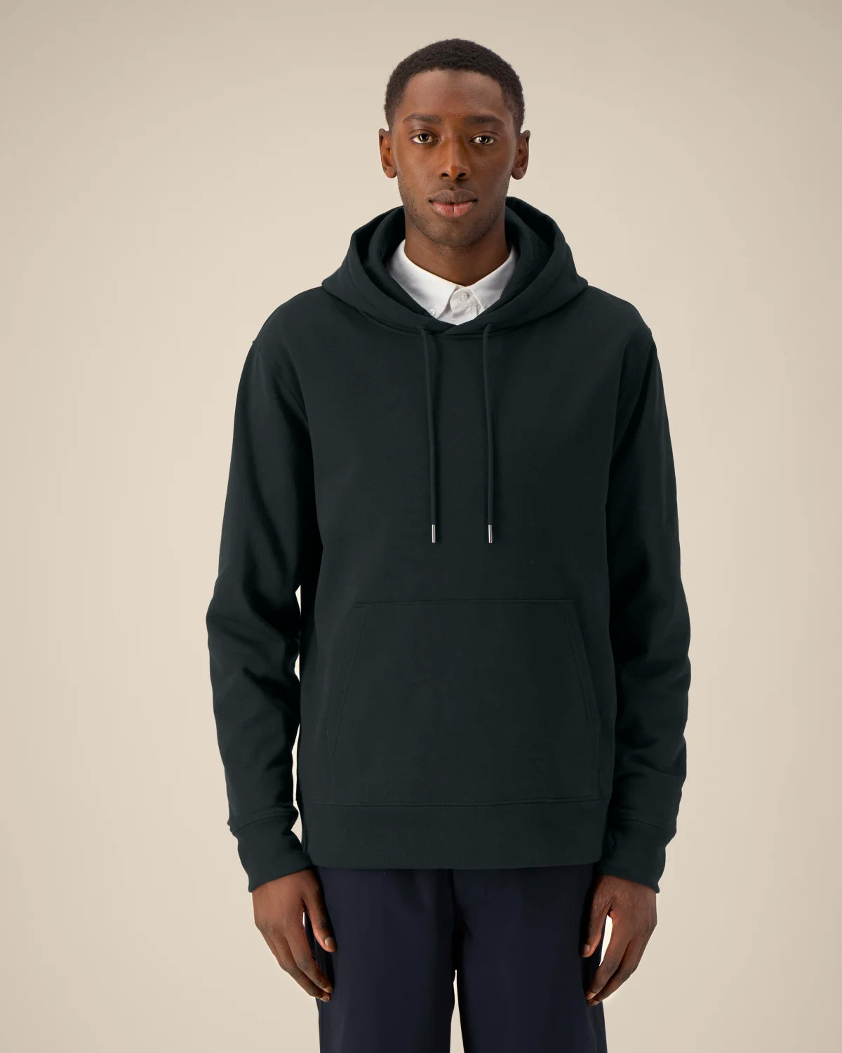 Relaxed Hoodie, Black, front