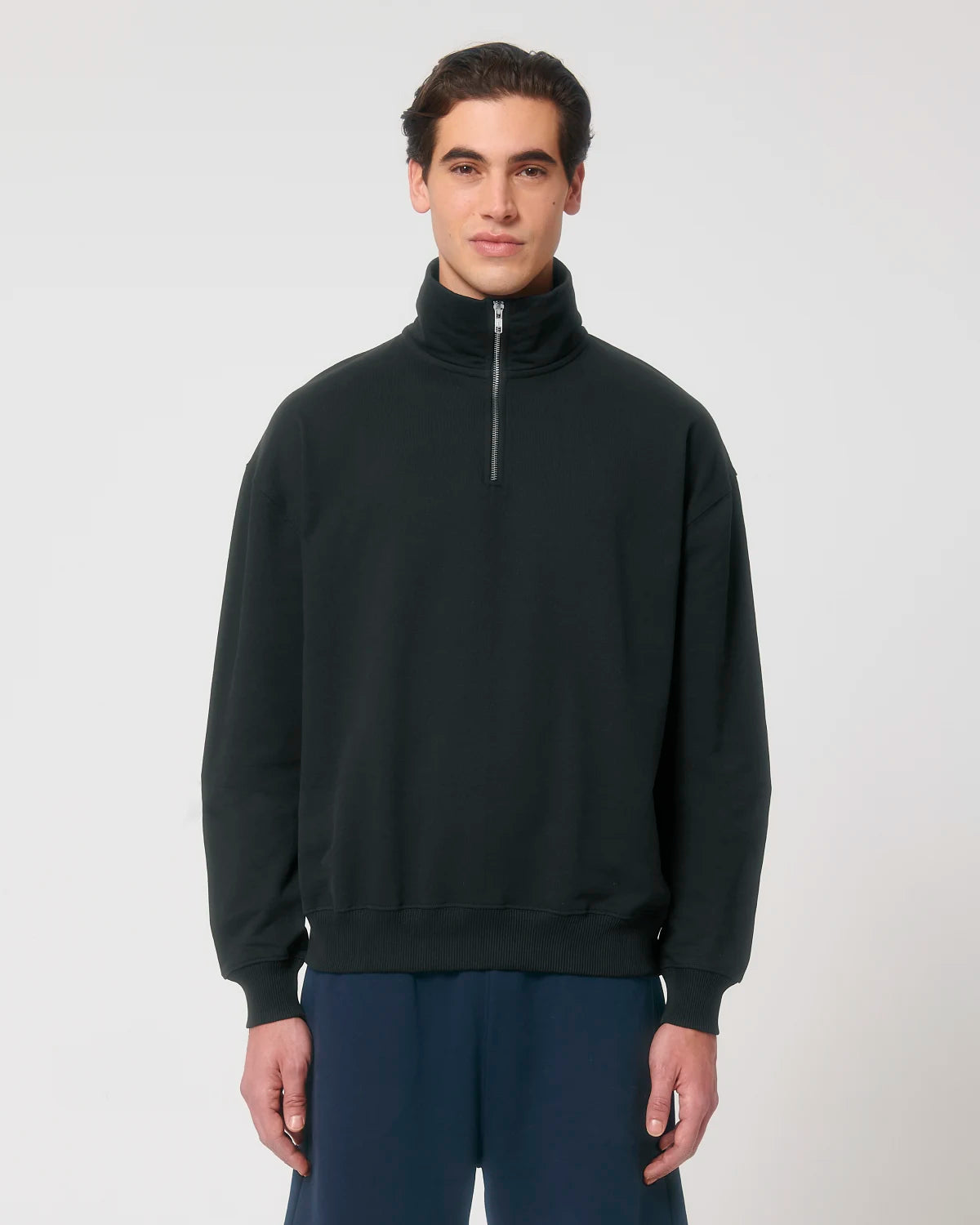 Active Quarter-Zip - Black - Men - front