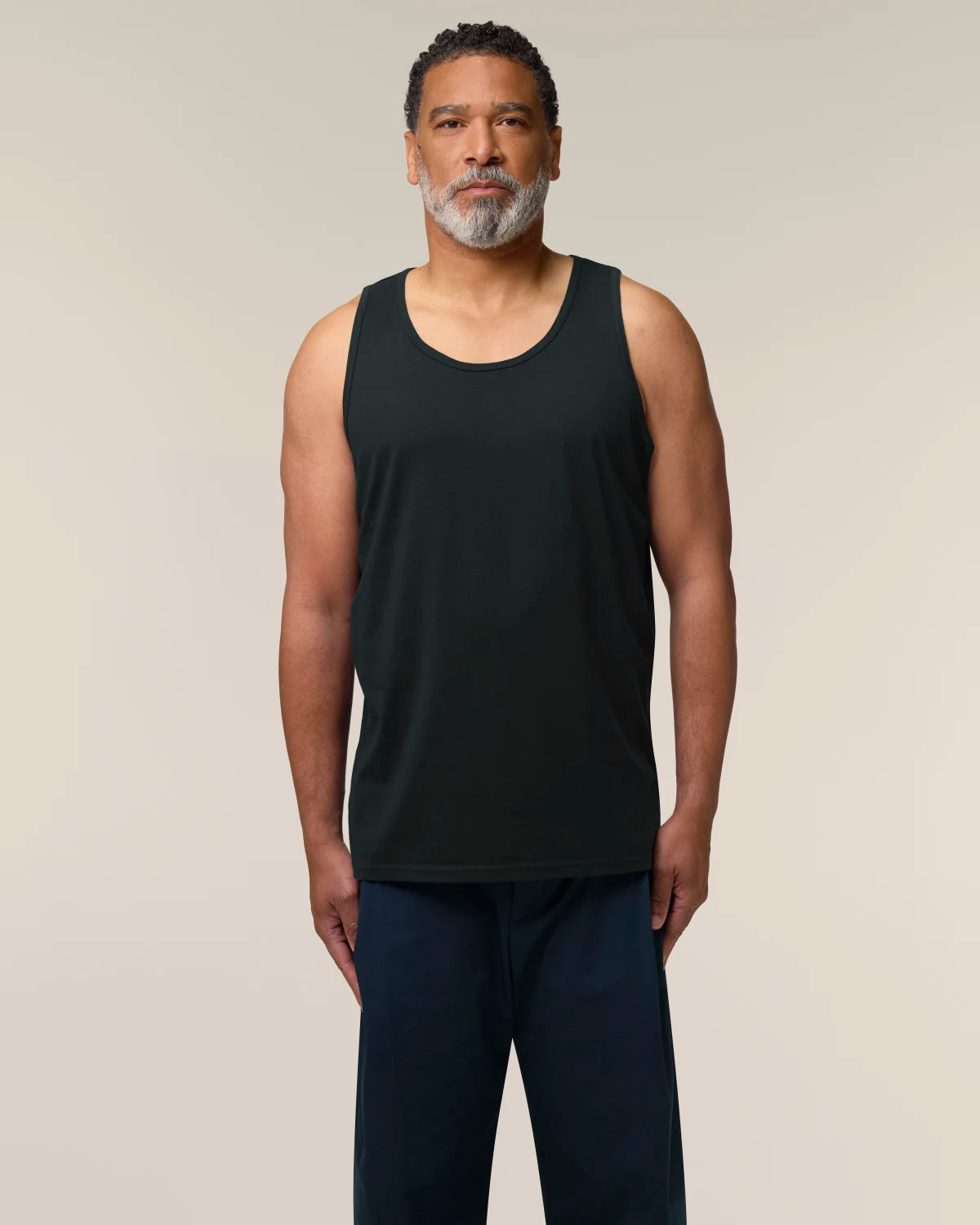 Slim Tee, Black, front