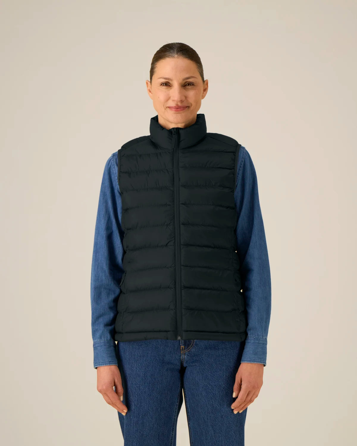 Body Warmer — Women, Black, front