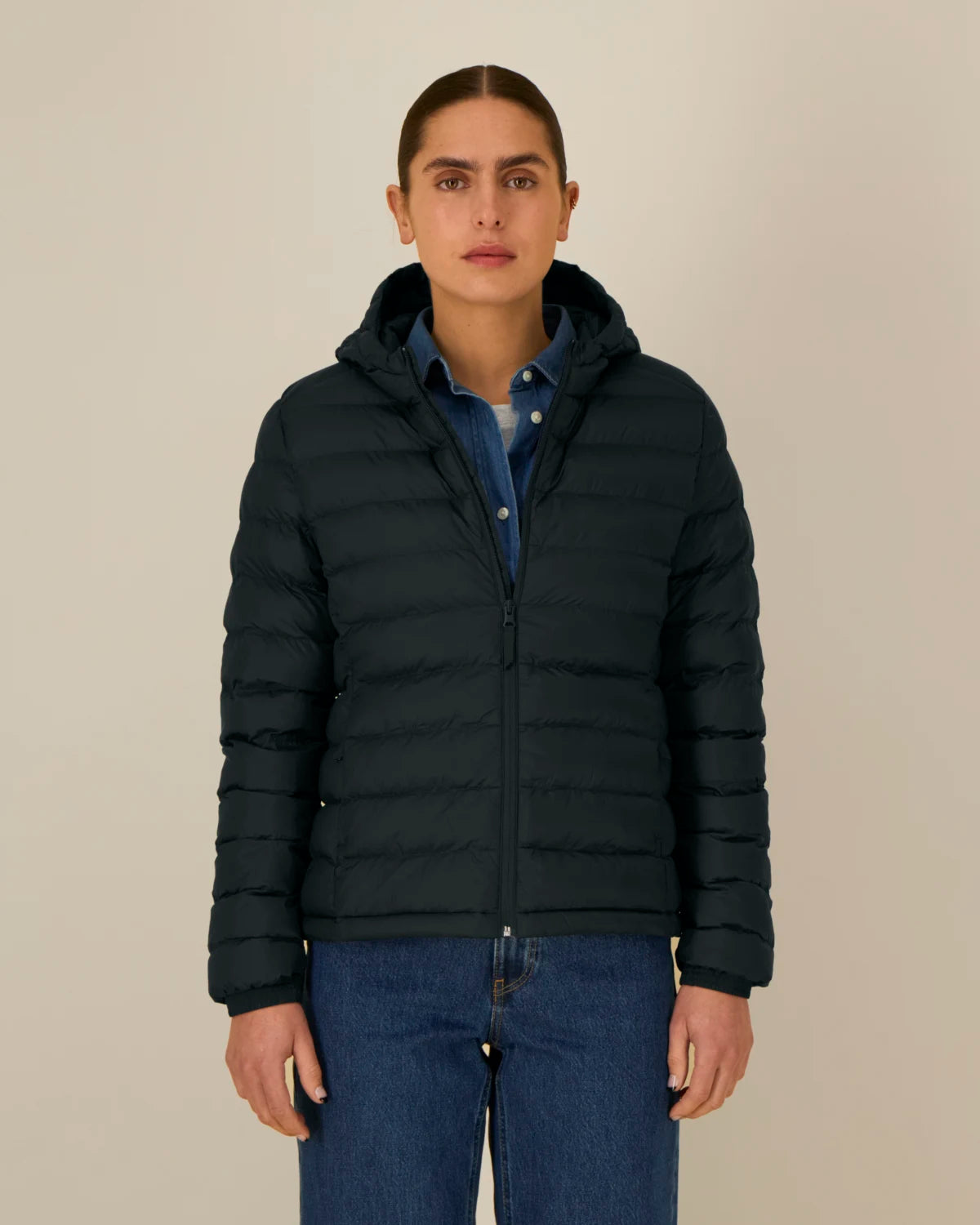 Padded Jacket — Women, Black, front