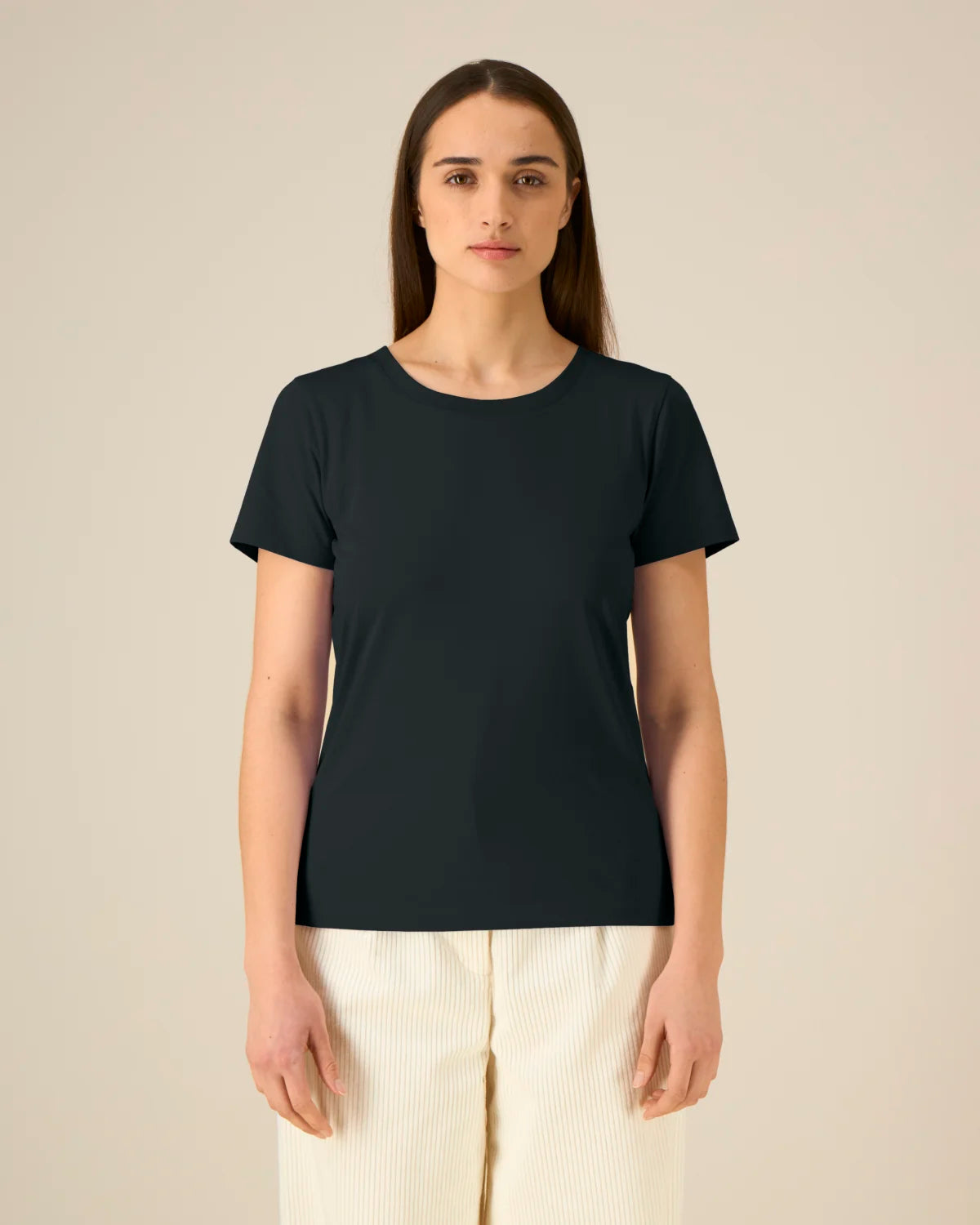 Fitted Everyday Tee, Black, front