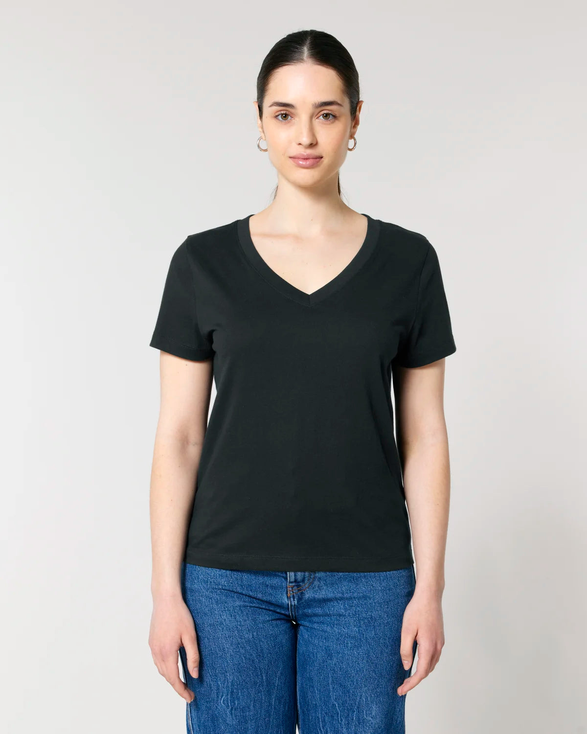 Slim Tee — Women, Black, front