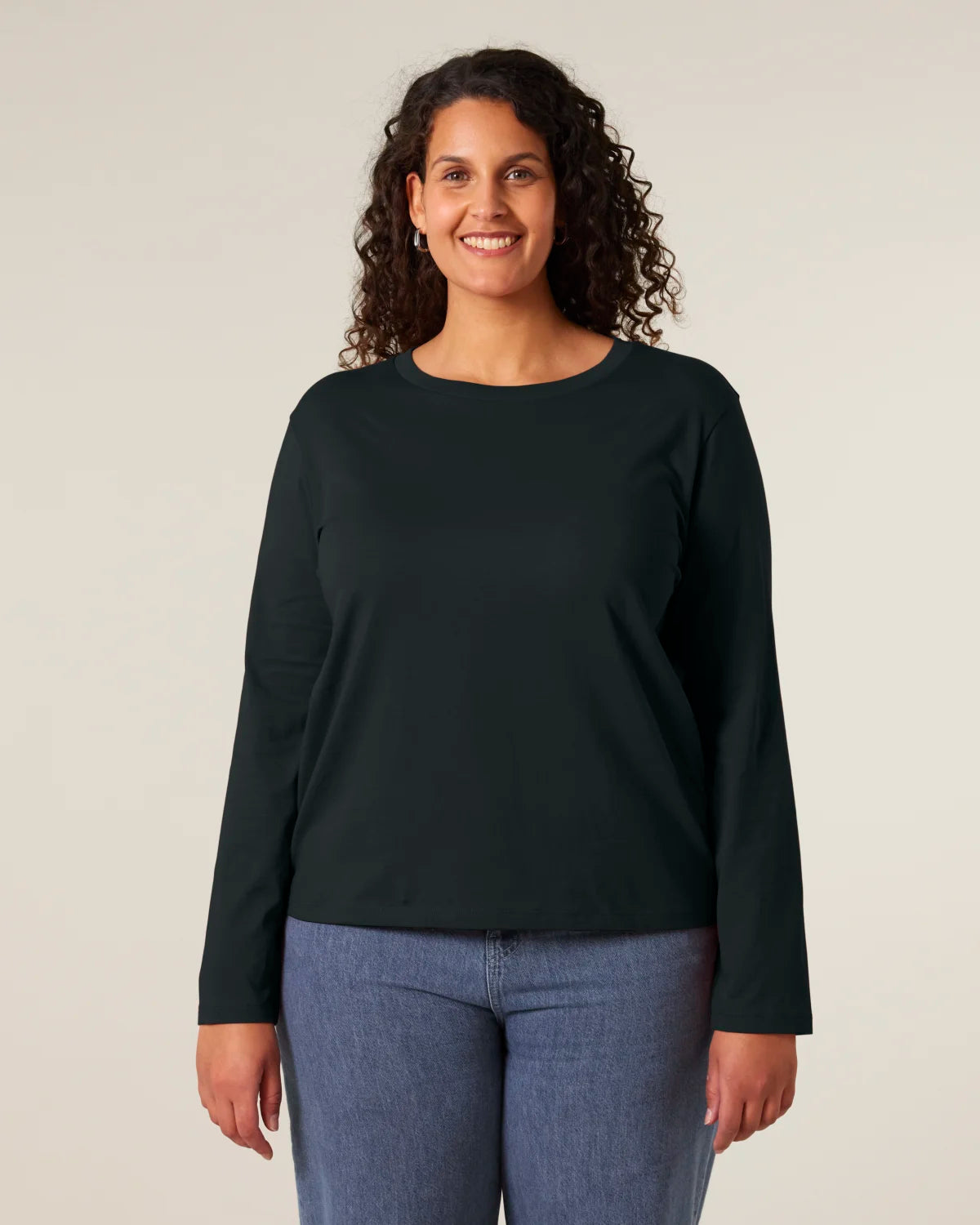 Long Sleeve — Women, Black, front