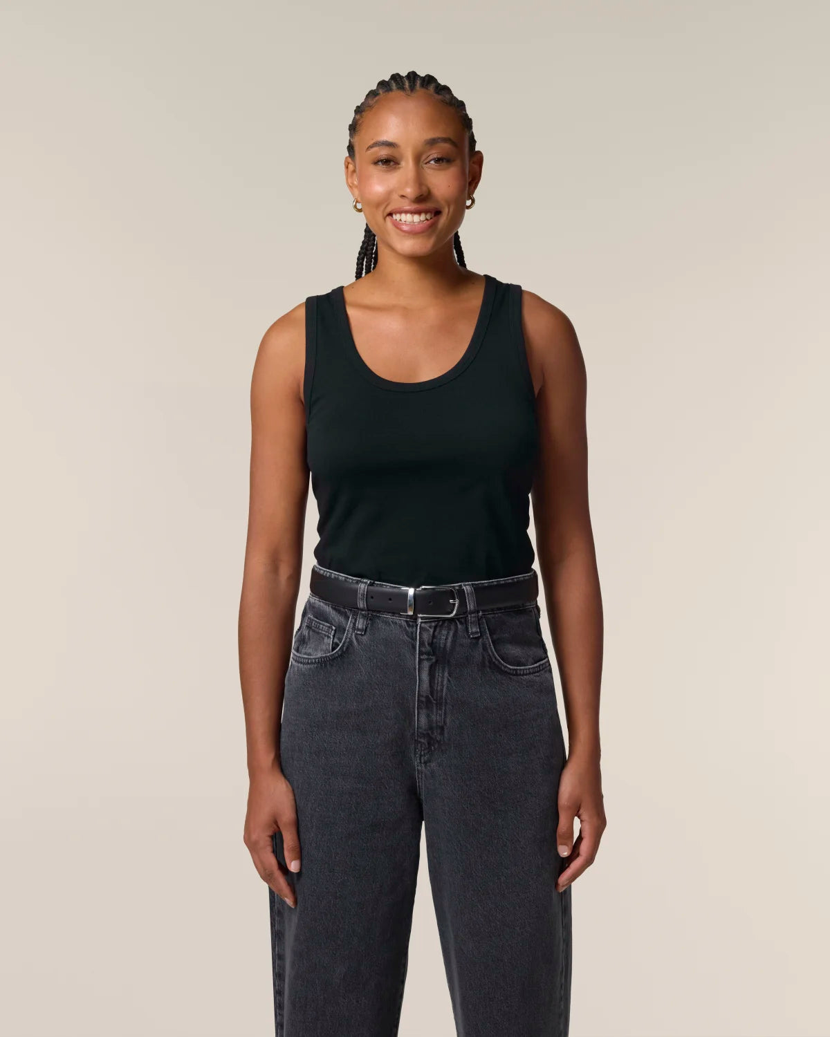 Heavy Tee — Women, Black, front